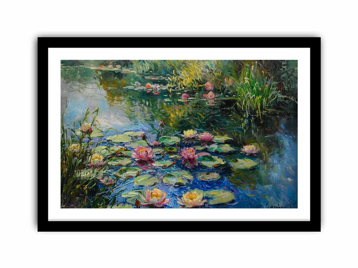 Lily In Lake   Art Print