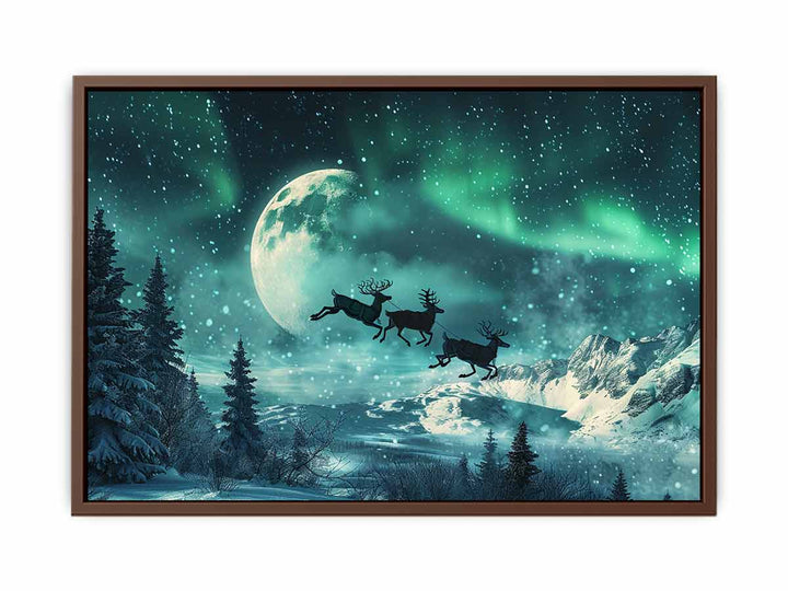 Flying Reindeer  Poster