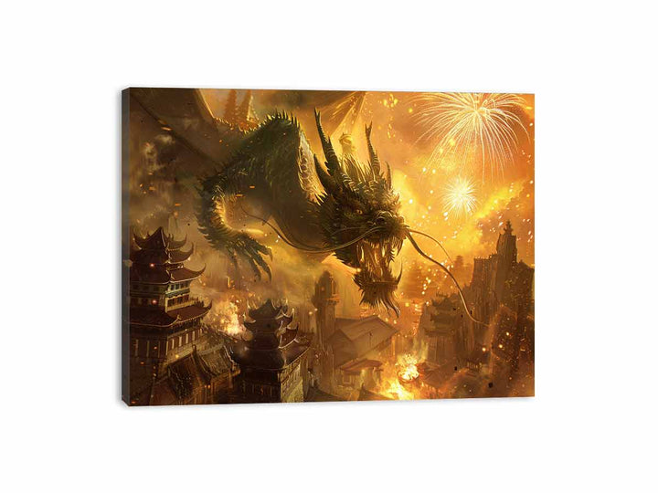 Fire Dragon Canvas Print