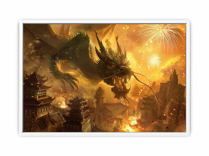 Fire Dragon Framed Print