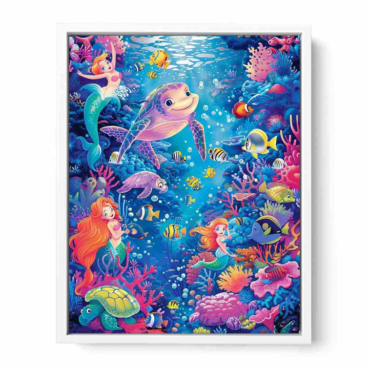 Playfull Underwater  Framed Print