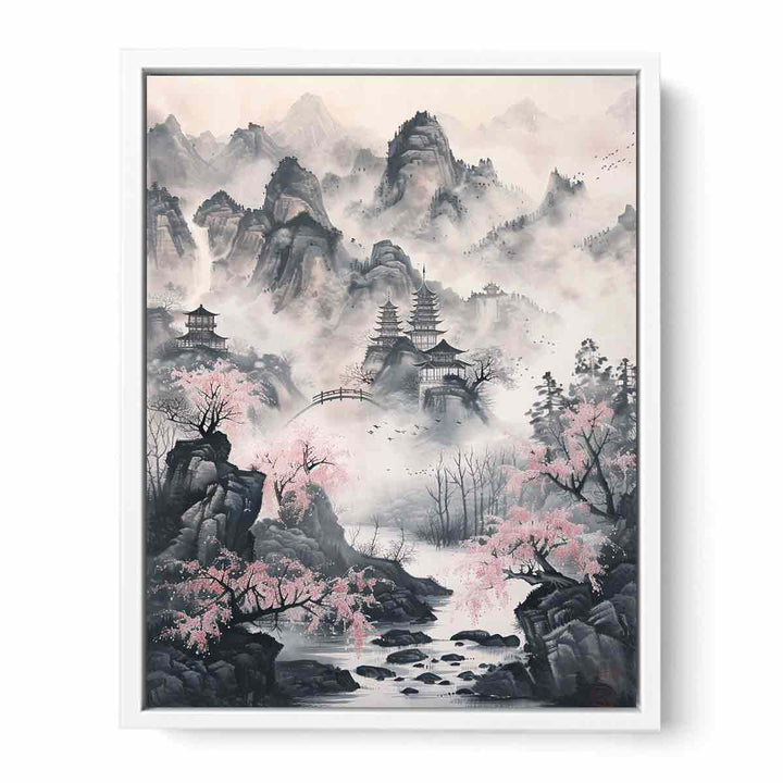 Asian Landscape  Framed Print