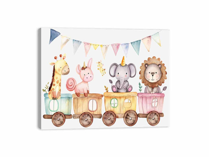 Kids Train  Canvas Print