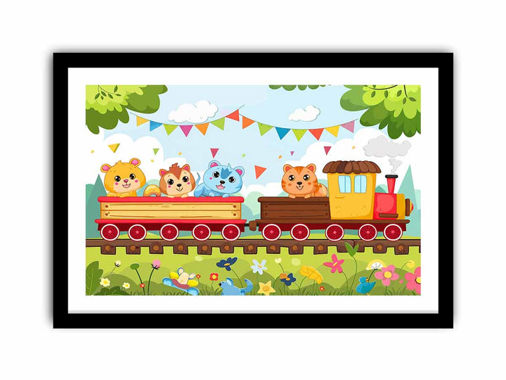 Kids Train   Art Print