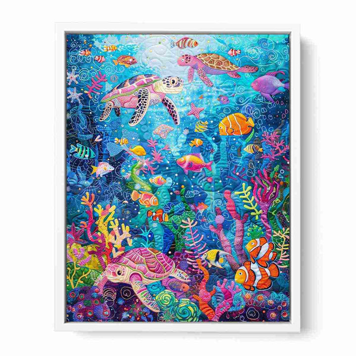 Vibrant Underwater Framed Print