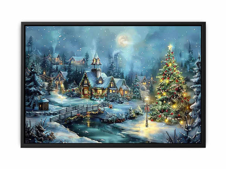 Christmas Landscape   Painting