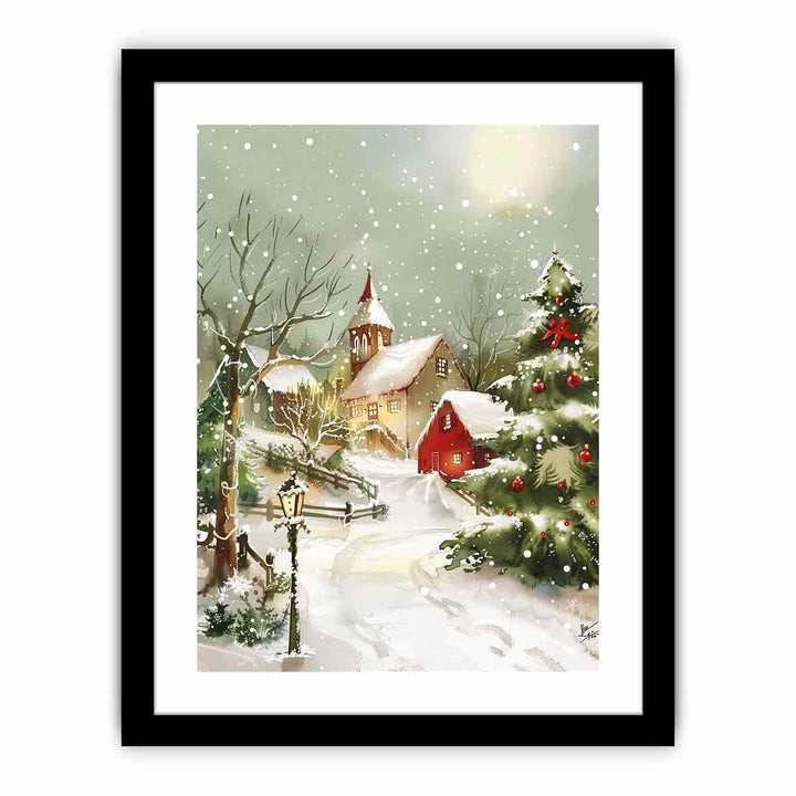 Christmas Landscape   Art Print