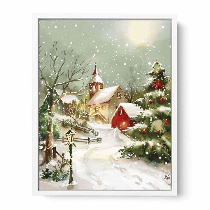 Christmas Landscape  Framed Print