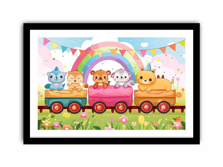 Rainbow Train   Art Print