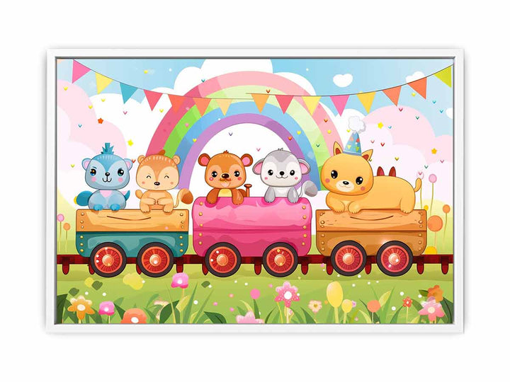 Rainbow Train  Framed Print