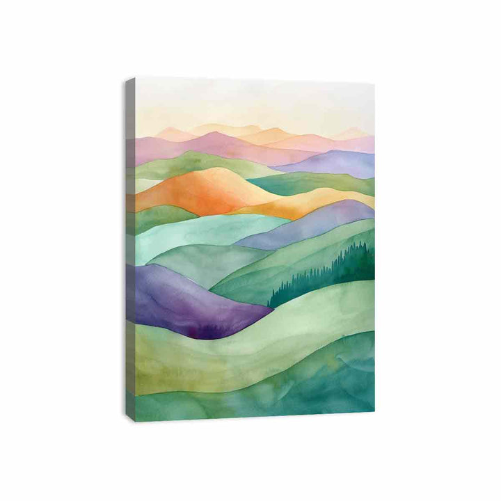 Watercolor  Landscape  Canvas Print