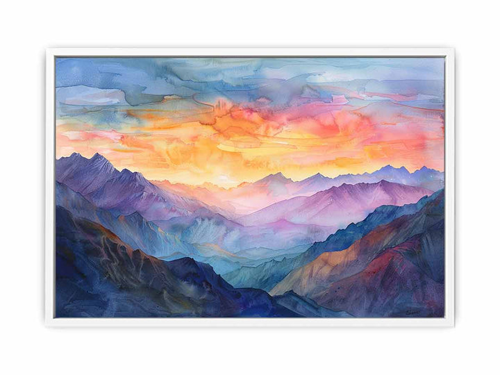 Watercolor  Landscape  Framed Print