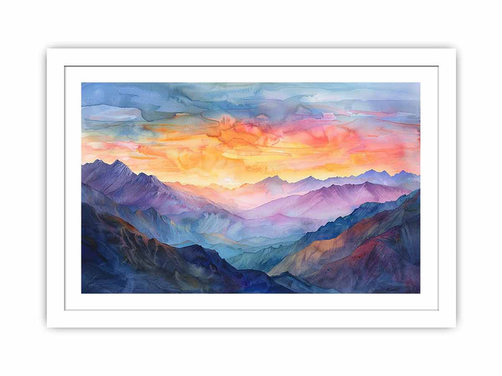 Watercolor  Landscape  Streched canvas