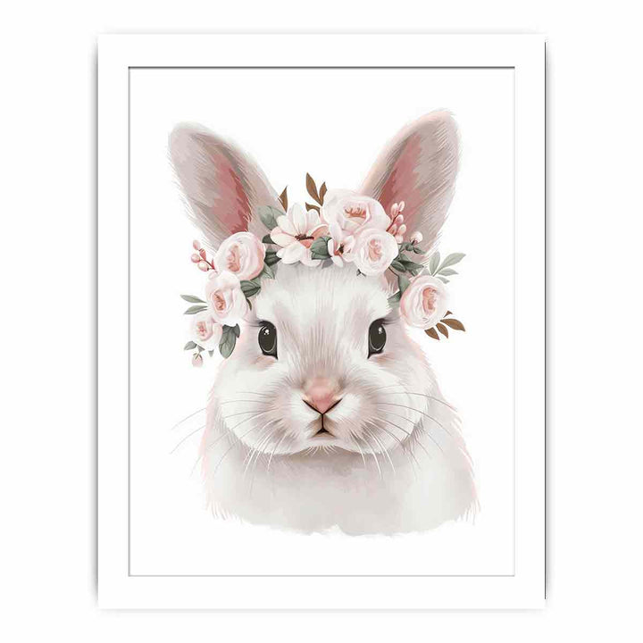 White Bunny Streched canvas