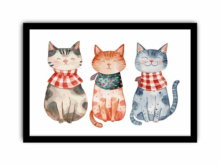 3 Cats   Art Print