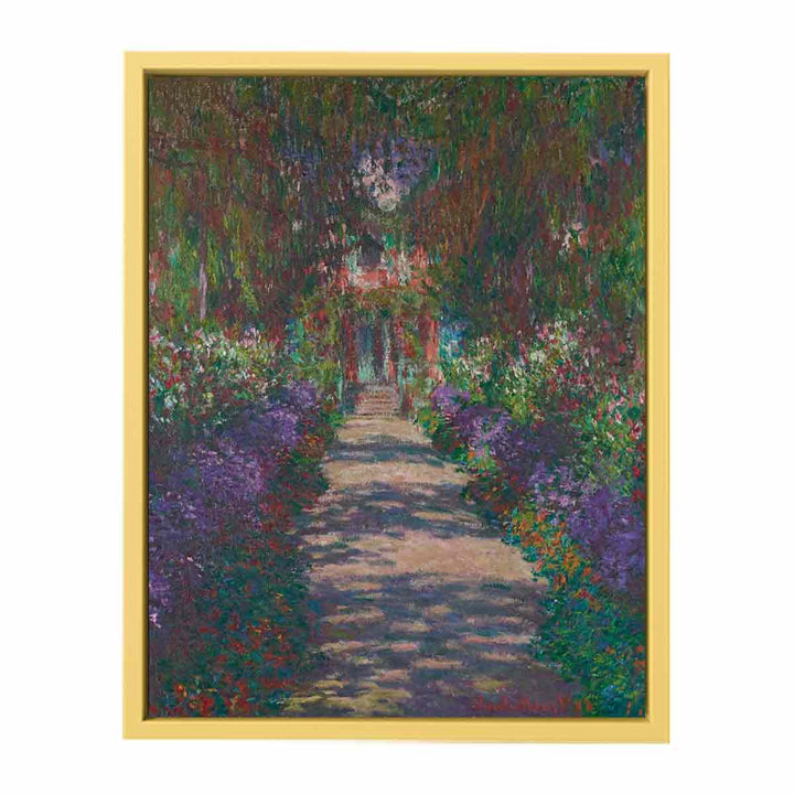 A Pathway in Monet's Garden in Giverny Streched canvas