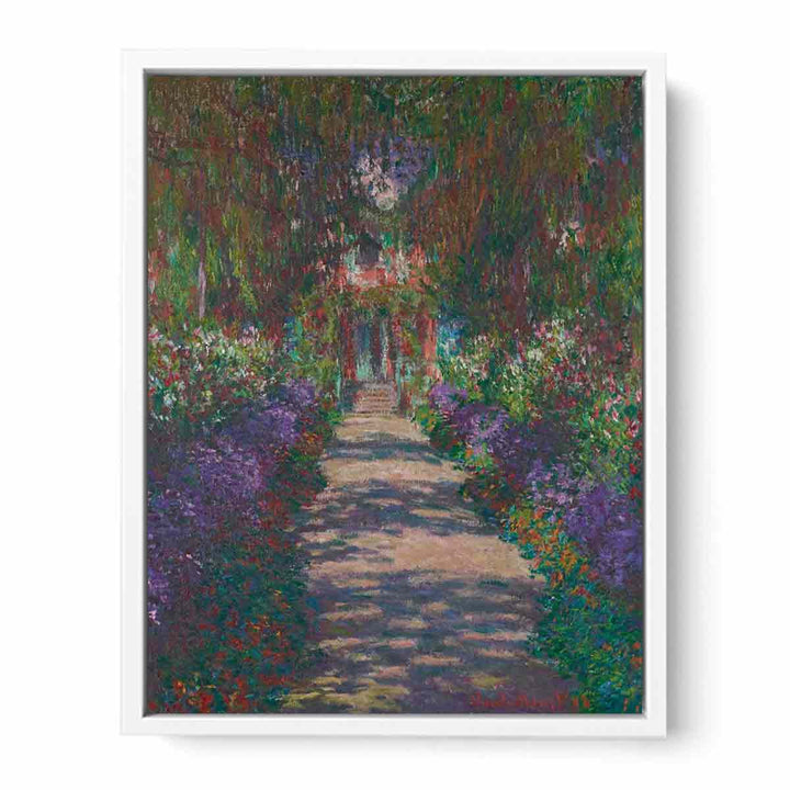 A Pathway in Monet's Garden in Giverny Framed Print