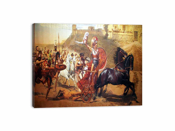 triumph of achilles painting Canvas Print