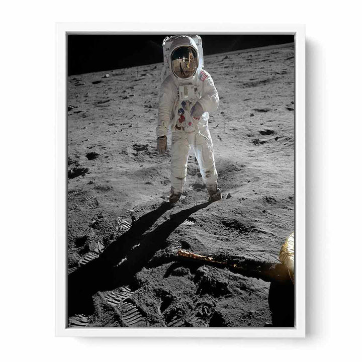 Astronaut  Walk   on Moon Framed Print