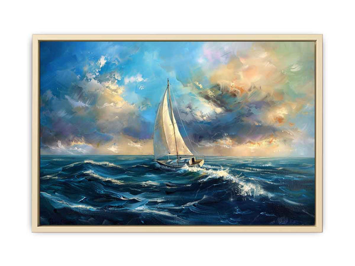 Sailing Boat Painting framed Print