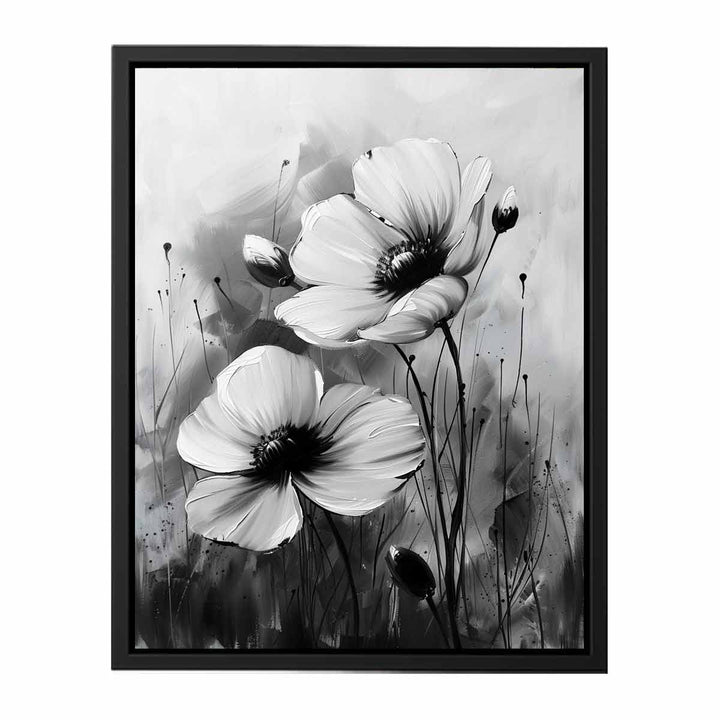 Black and white Flower Painting