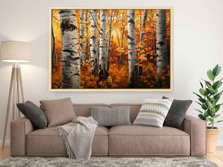 Birch Tree Painting Art Print