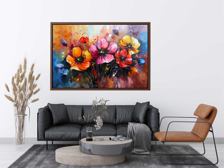 Colorful Floral Painting canvas Print