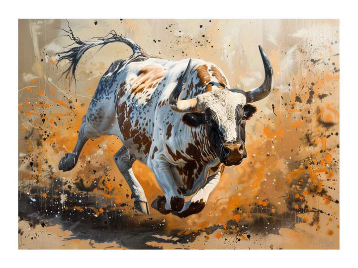 Bull Painting Art Print