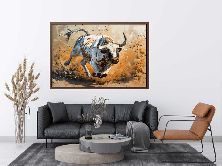 Bull Painting canvas Print