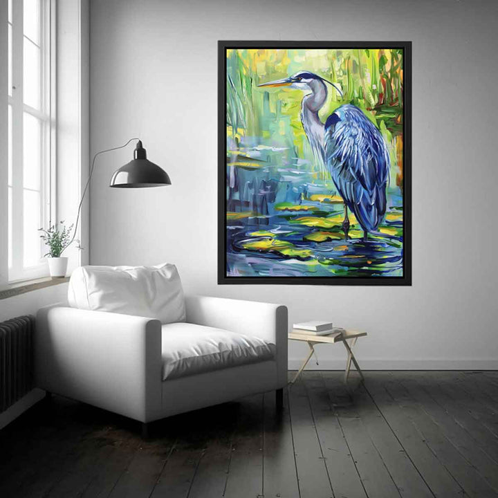 Blue Heron Painting Art Print