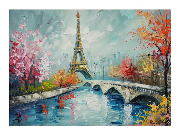 Eiffel Tower Painting Art Print