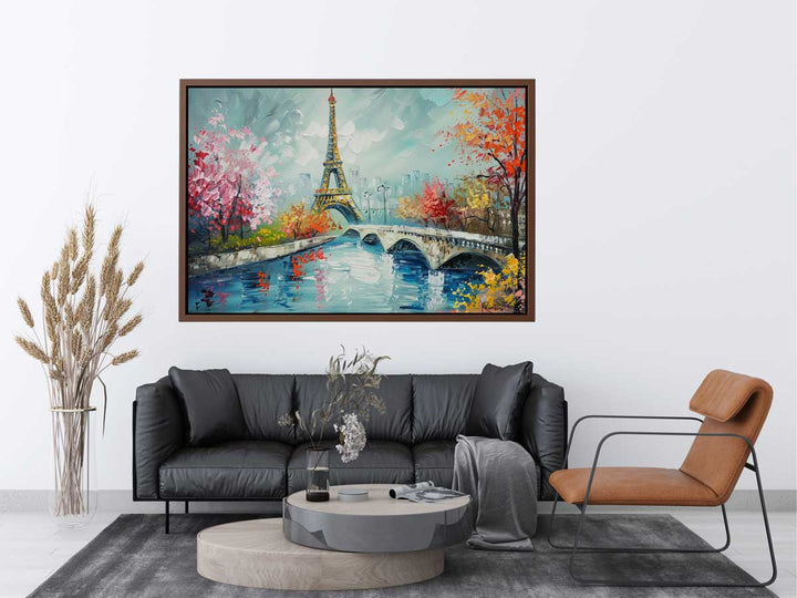 Eiffel Tower Painting canvas Print