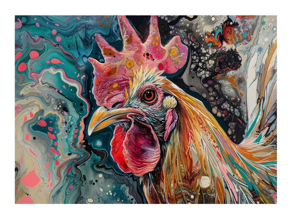 Chicken Original Art Painting Art Print