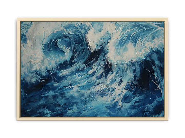 Waves framed Print