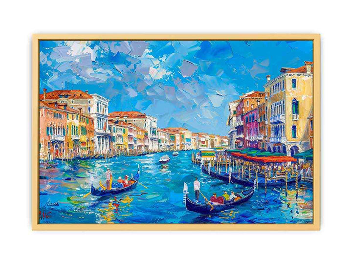 Knife-Art-Sea-Boat-Painting  Poster