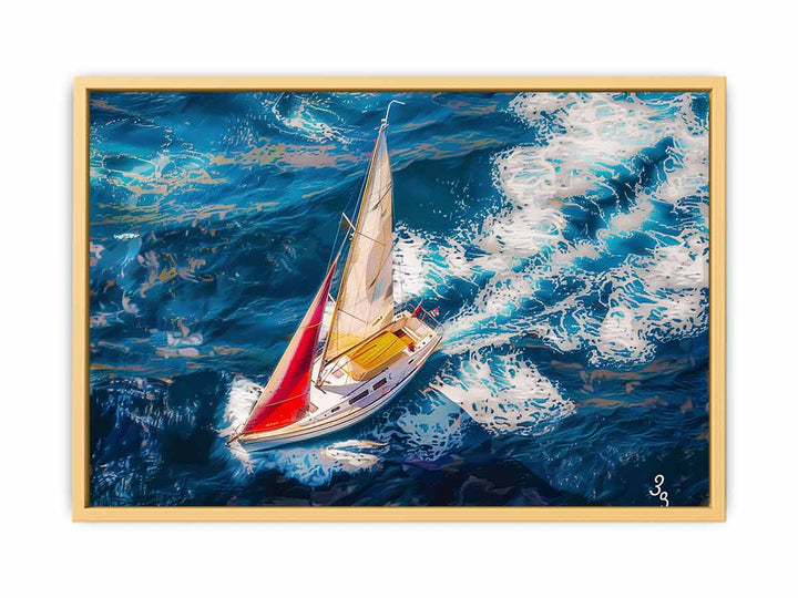 Boat-Sea-Knife-Art-Painting  Poster