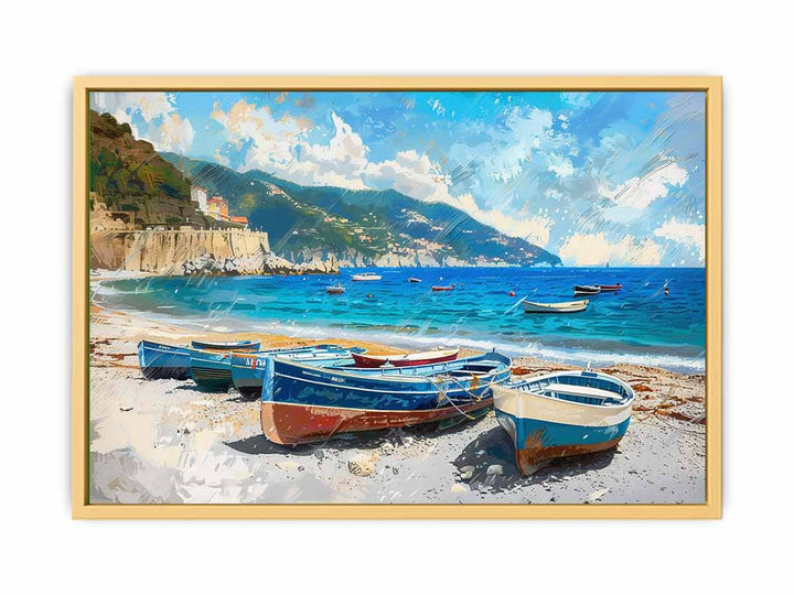 Blue-Boat-Knife--Art-Painting  Poster