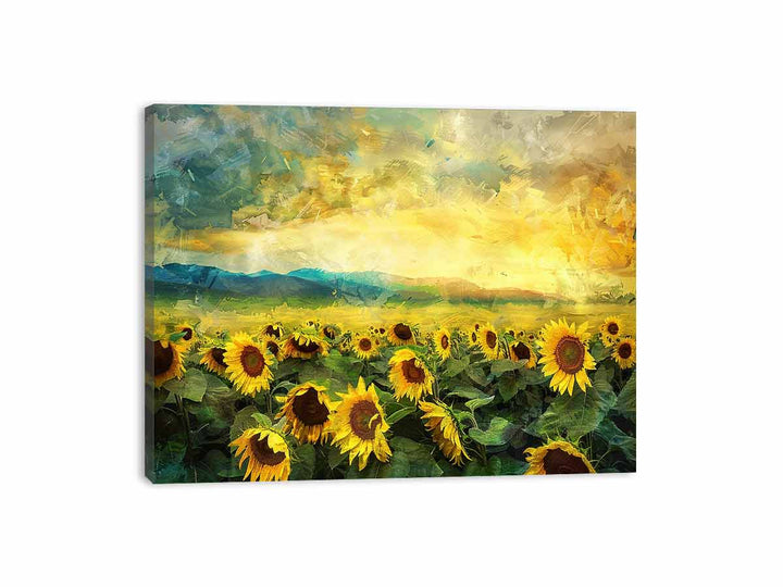 Sunflower Field Oil Painting 