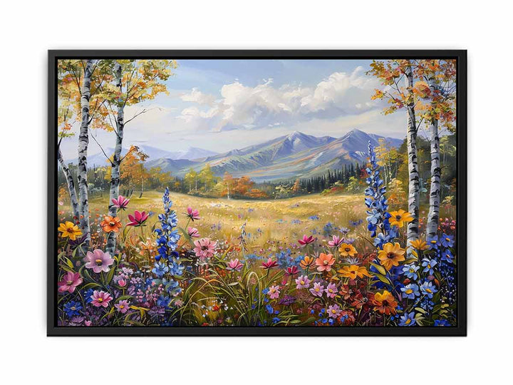 Flowers Landscape Painting  