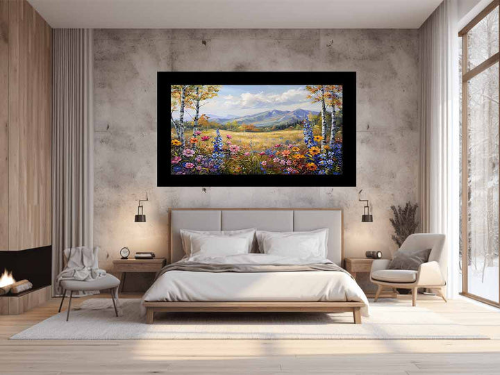 Flowers Landscape Painting  