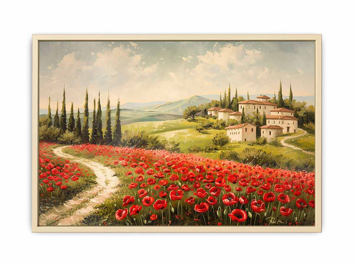 Field Of Poppies Framed Print