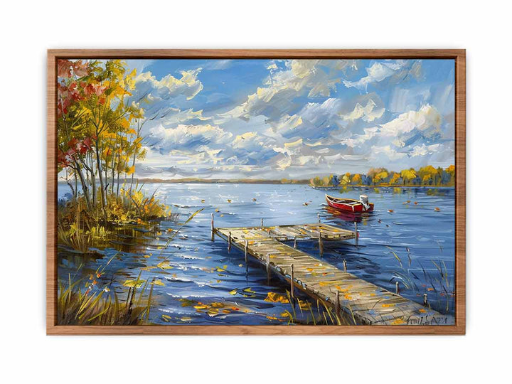 Lake Dockscape Painting 