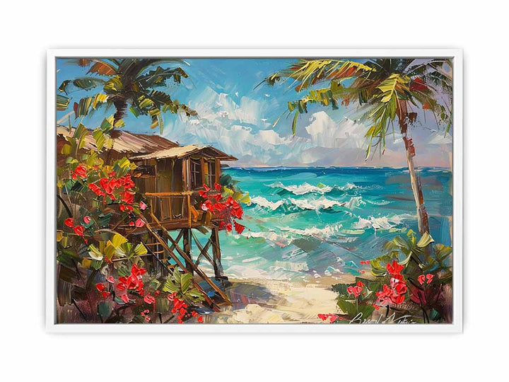 Wooden Beach House Canvas Print