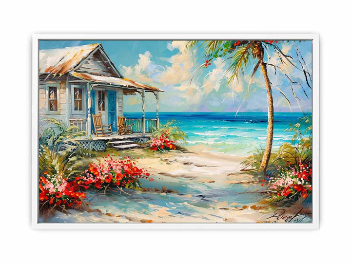 Cottage Painting  Canvas Print