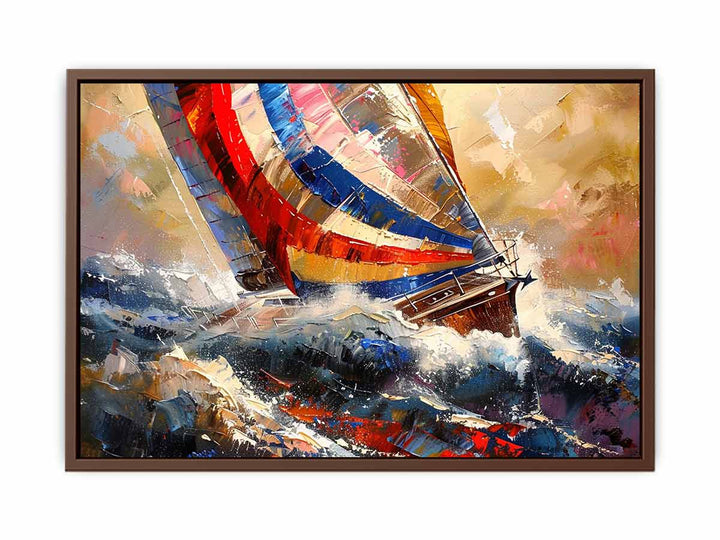 Red Sailboat  Art Print