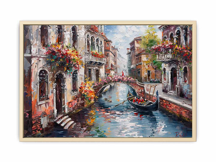 Venice Canal Gondola Ride Framed Print