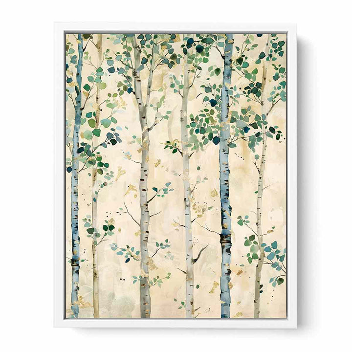 White Birchtrees Canvas Print