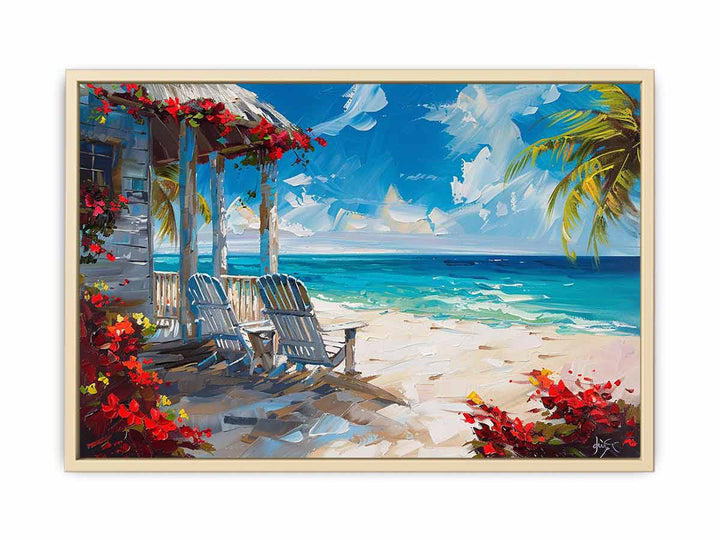 Island Cottage Framed Print