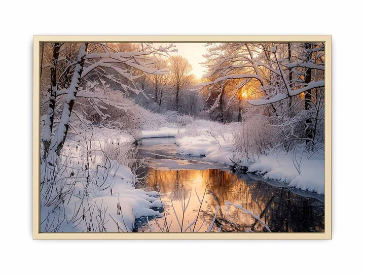 Snow River Framed Print