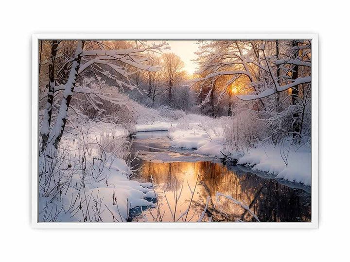 Snow River Canvas Print